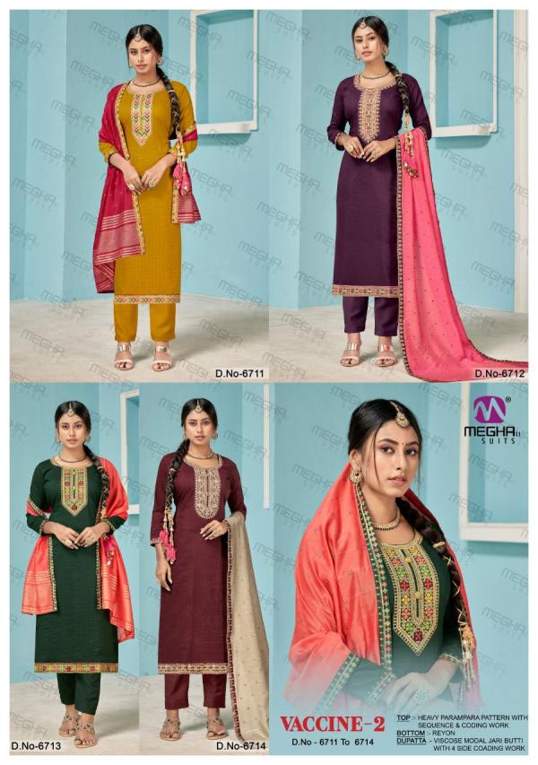 Meghali Vaccine 2 Beautiful Embroidery Festive Wear Salwar